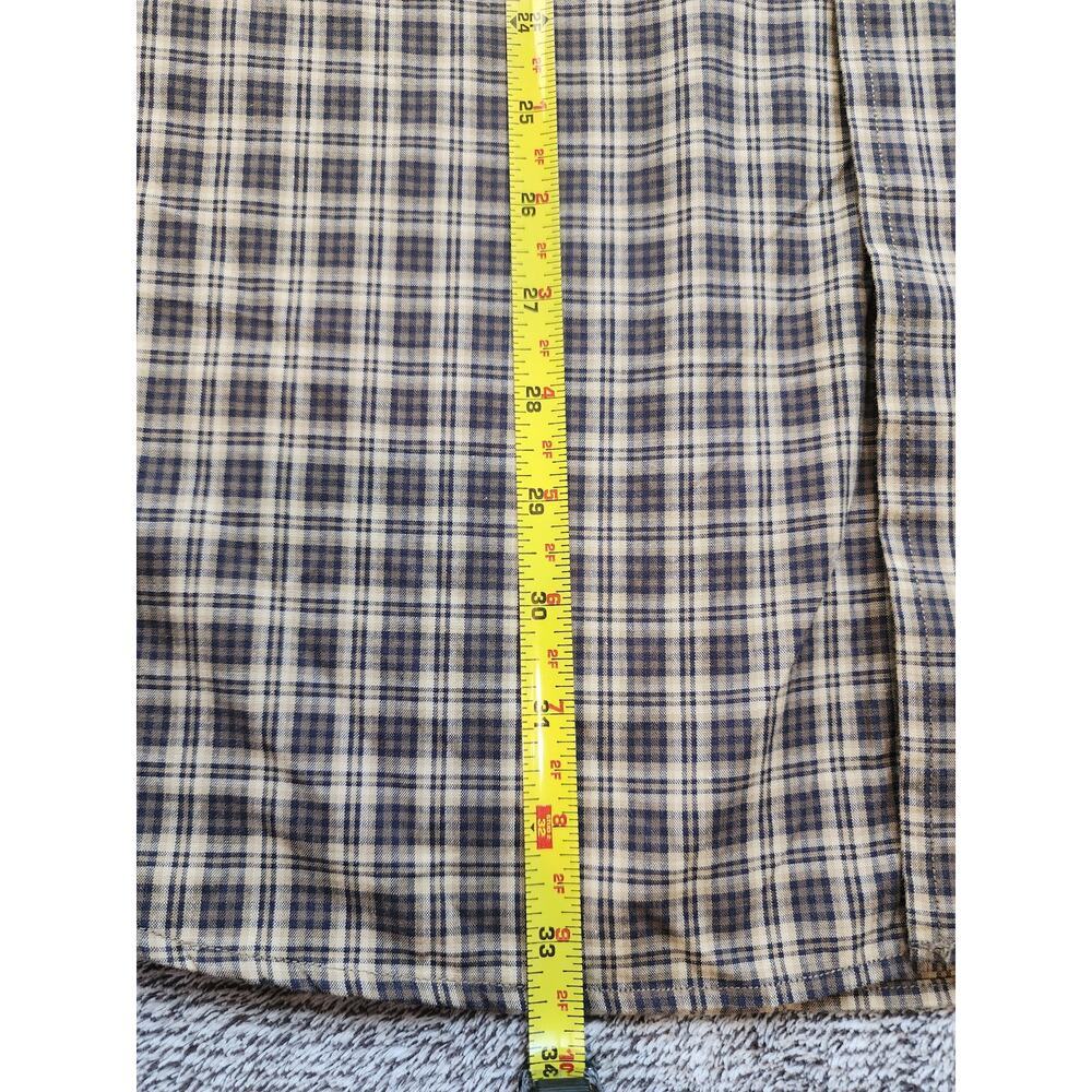 Cutter & Buck Men's Large100% Cotton Long Sleeved Brown Plaid Button Down Shirt - Picture 5 of 6